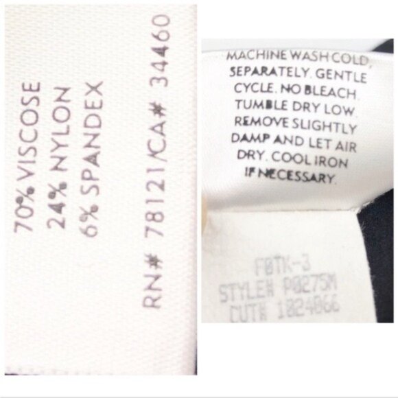 Eileen Fisher high rise Straight Leg pull on Pants in black size XSmall - Picture 9 of 11